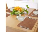 Abakuhaus Tovagliette Etniche, Motivi Orientali Con Volute E Punti In Rombi Bullseye Motivi Classici Dell'asia Meridionale, Tiscjdeco In Tessuto Resistente Al Lavaggio Per La Sala Da Pranzo E La Cucina, Multicolore