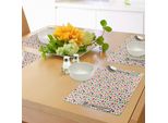 Tovagliette Abakuhaus Con Stelle, Motivo Geometrico Grunge Colorato A Forma Di Stella Con Illustrazione Festosa A Tema Arcobaleno, Decorazione Da Tavola In Tessuto Resistente Al Lavaggio Per La Sala Da Pranzo E La Cucina, Multicolore