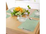 Tovagliette Abakuhaus Con Motivo A Barca A Vela, Tema Marittimo Con Spruzzi D'acqua, Balene E Icone Di Pendii In Bolle, Tiscjdeco In Tessuto Resistente Al Lavaggio Per La Sala Da Pranzo E La Cucina, Verde Menta E Crema
