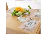 Abakuhaus Inspira Espira Tovagliette, Grunge Paintbrush Motivazione Sport E Zen Messaggio Motivo Morbido, Tiscjdeco In Tessuto Resistente Al Colore Per La Sala Da Pranzo E La Cucina, Pesca Chiaro Bianco Grigio