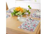 Tovagliette Abakuhaus Con Motivo A Fiori Autunnali, Insetti E Farfalle Nella Natura Selvaggia, Tiscjdeco In Tessuto Resistente Al Lavaggio Per La Sala Da Pranzo E La Cucina, Multicolore