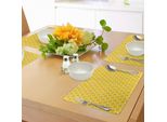 Tovagliette Abakuhaus Api, Illustrazione Grafica Artistica Delle Celle Del Favo Riempite Di Miele, Tiscjdeco In Tessuto Resistente Al Lavaggio Per La Sala Da Pranzo E La Cucina, Marrone, Giallo, Giallo E Bianco
