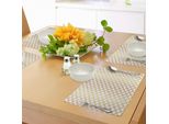 Abakuhaus Tovagliette Geometriche, Modelli Intrecciati Di Forma Esagonale Che Formano Motivi A Rete, Sottobicchieri In Tessuto Lavabile, Decorazioni Per La Tavola Con Stampa, Bianco Cammello Chiaro E Cammello.