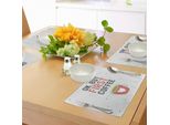 Abakuhaus Tovagliette Con Parole Divertenti, Ok Ma Prima Tazza Da Caffè Con Citazione A Forma Di Cuore Su Sfondo A Pois, Tovaglietta Decorativa In Tessuto Resistente Al Lavaggio Per La Sala Da Pranzo E La Cucina, Multicolore
