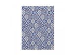 Tappeto Marocchino Abakuhaus, Piastrelle Retrò Vintage In Morbido Tessuto Microfibra, Colori Chiari Che Non Sbiadiscono, Lavabile, 110 X 150 Cm, Grigio Blu