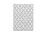 Abakuhaus Arazzo Geometrico, Quadrati Minimalisti In Morbido Tessuto Microfibra Colori Chiari Che Non Sbiadiscono Lavabile, 110 X 150 Cm, Grigio Chiaro E Bianco