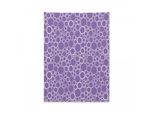 Arazzo Abakuhaus Mauve, Cerchi Frattali Astratti In Morbido Tessuto Microfibra, Colori Chiari Che Non Sbiadiscono, Lavabile, 110 X 150 Cm, Viola Bianco