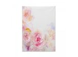 Arazzo Abakuhaus Shabby Chic, Rose Rosa Pallido In Morbido Tessuto Microfibra, Colori Chiari Che Non Sbiadiscono, Lavabile, 110 X 150 Cm, Rosa Chiaro E Bianco