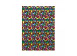 Abakuhaus Arazzo Geometrico, Linee Minimaliste A Quadrati In Morbido Tessuto Microfibra, Colori Chiari Che Non Sbiadiscono, Lavabile, 110 X 150 Cm, Multicolore