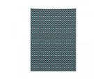 Abakuhaus Arazzo Geometrico, Fioritura Osservata In Natura In Morbido Tessuto Microfibra Colori Chiari Che Non Sbiadiscono Lavabile, 110 X 150 Cm, Nero Crema Blu
