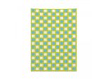 Abakuhaus Arazzo Geometrico, Quadrati Astratti In Morbido Tessuto Microfibra Colori Chiari Che Non Sbiadiscono Lavabile, 110 X 150 Cm, Giallo Verde Bianco Blu
