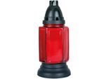 Lume Da Tomba In Vetro Di Circa 24 Cm (Rosso), Autonomia Di Circa 50 Ore