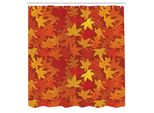 Abakuhaus Tenda Da Doccia Arancione, Autunno Colorato Foglie D'acero Autunnali In Disegni Insoliti Stampa Artistica Naturale, Tessuto Set Decorativo Per Bagno Con Ganci, 175X200 Cm, Arancione Bruciato