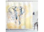 Abakuhaus Tenda Da Doccia Elefante, Safari Esotico Nella Natura Selvaggia, Impermeabile, Incl. 12 Anelli, Resistente A Batteri E Muffe, 175 X 240 Cm, Grigio Crema