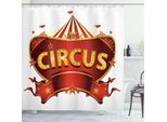 Abakuhaus Tenda Da Doccia Circus, Carnevale Segni Vita Notturna, Set Incl. 12 Ganci In Tessuto Impermeabile Resistente A Batteri E Muffe, 175 X 220 Cm, Giallo-Bianco