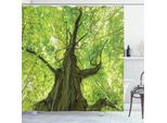 Abakuhaus Tenda Da Doccia Wald, Old Big Majestic Baum, Con Set Di 12 Anelli Impermeabile Elegante Moderna Colori Resistenti E Antimuffa, 175 X 220 Cm, Verde-Marrone