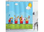 Abakuhaus Tenda Da Doccia Colorata, Animale Cartoon Sun, Impermeabile, Inclusi 12 Anelli, Resistente A Batteri E Muffe, 175 X 200 Cm, Multicolore