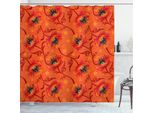 Abakuhaus Tenda Da Doccia Arancione, Romantica Con Fiori Di Papavero, Opaca, Incl. 12 Anelli, Resistente A Batteri E Muffe, 175 X 240 Cm, Giallo Arancione Bruciato