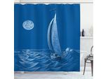 Abakuhaus Tenda Da Doccia Blu, Barca A Vela, Opaca, Incl. 12 Anelli, Resistente A Batteri E Muffe, 175 X 200 Cm, Blu Violetto