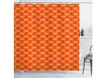 Abakuhaus Tenda Da Doccia Arancione, Squame Di Pesce Astratte, Opaca, Incluse 12 Anelle, Resistente A Batteri E Muffe, 175 X 240 Cm, Arancione Bruciato