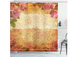 Abakuhaus Tenda Da Doccia Rosa, Motivo Floreale Retrò Nostalgico, Impermeabile, Incl. 12 Anelli, Resistente A Batteri E Muffe, 175 X 200 Cm, Rosa