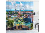 Abakuhaus Tenda Da Doccia Europea, Città Di Tallinn, Estonia, Impermeabile, Inclusi 12 Anelli, Resistente A Batteri E Muffe, 175 X 200 Cm, Multicolore