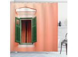 Abakuhaus Tenda Da Doccia Rustica, Persiane Retrò Antiche, Impermeabile, Incl. 12 Anelli, Resistente A Batteri E Muffe, 175 X 240 Cm, Arancione, Verde, Bianco