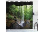 Abakuhaus Tenda Da Doccia A Cascata, Northern Alabama, Opaca, Incl. 12 Anelli, Resistente A Batteri E Muffe, 175 X 200 Cm, Verde Marrone