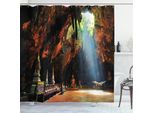 Abakuhaus Tenda Da Doccia Colorata, Tham Khao Luang Cave, Impermeabile, Inclusi 12 Anelli, Resistente A Batteri E Muffe, 175 X 240 Cm, Multicolore