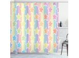 Abakuhaus Tenda Da Doccia Star, Stelle E Strisce Arcobaleno, Stampa Personalizzata, Incl. 12 Ganci, Colori Resistenti, Decorativa Con Colori Chiari, 175 X 220 Cm, Giallo-Blu