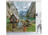Abakuhaus Tenda Da Doccia Paesaggio, Montagne Alpine, In Tessuto, Incl. 12 Ganci, Stampa Digitale, Colori Resistenti, Durevole, Resistente Ai Batteri, 175 X 220 Cm, Multicolore