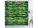 Abakuhaus Tenda Da Doccia In Bambù, Tronchi D'albero Spa, Opaca, Incl. 12 Anelli, Resistente A Batteri E Muffe, 175 X 240 Cm, Verde