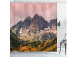 Abakuhaus Tenda Da Doccia Naturale, Paesaggio Montano Boschivo, Acqua Opaca, Incl. 12 Anelli, Resistente A Batteri E Muffe, 175 X 240 Cm, Multicolore