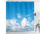 Abakuhaus Tenda Da Doccia Blu E Bianca, Scena Rilassante Con Nuvole, Opaca, Incl. 12 Anelli, Resistente A Batteri E Muffe, 175 X 200 Cm, Blu E Bianca