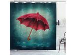 Abakuhaus Tenda Da Doccia Invernale, Ombrello Autunnale Retrò, Con Set Di 12 Anelli Impermeabile Elegante Moderna Colori Resistenti E Antimuffa, 175 X 180 Cm, Verde Acqua