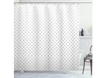 Abakuhaus Tenda Da Doccia Geometrica, Stelle Astratte Nere, Impermeabile, Incl. 12 Anelli, Resistente A Batteri E Muffe, 175 X 240 Cm, Bianco E Nero