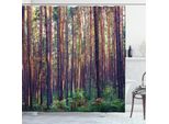 Abakuhaus Tenda Da Doccia Naturale, Alberi Autunnali, Bosco, Opaca, Incl. 12 Anelli, Resistente A Batteri E Muffe, 175 X 240 Cm, Verde Marrone
