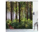 Abakuhaus Tenda Da Doccia Wald, Cespugli E Tronchi Spessi, Opaca, Incl. 12 Anelli, Resistente A Batteri E Muffe, 175 X 240 Cm, Verde Marrone