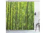 Abakuhaus Tenda Da Doccia Verde, Bambù Tropicale Esotico, Impermeabile, Inclusi 12 Anelli, Resistente A Batteri E Muffe, 175 X 200 Cm, Verde