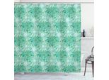Abakuhaus Tenda Da Doccia Verde, Motivo Floreale Con Berillo, Impermeabile, Inclusi 12 Anelli, Resistente A Batteri E Muffe, 175 X 200 Cm, Verde