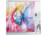 Abakuhaus Tenda Da Doccia Con Motivo A Pesci, Sea Creatures Acqua, Acqua Opaca Incl. 12 Anelli Lunga Durata Resistente A Batteri E Muffe, 175 X 200 Cm, Multicolore