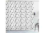 Abakuhaus Tenda Da Doccia Moderna, Stelle Artificiali In Stile Grunge, Impermeabile, Incl. 12 Anelli, Resistente A Batteri E Muffe, 175 X 240 Cm, Bianco E Nero