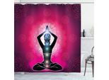 Abakuhaus Tenda Da Doccia Chakra, Maroon Yoga Meditation, Impermeabile, Inclusi 12 Anelli, Resistente A Batteri E Muffe, 175 X 240 Cm, Rosa E Nero