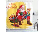 Abakuhaus Tenda Da Doccia Natalizia, Pupazzo Di Neve Winter Stars, Opaca All'acqua, Incl. 12 Anelli, Resistente A Batteri E Muffe, 175 X 200 Cm, Blu E Bianco