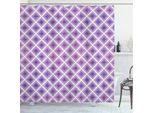 Abakuhaus Tenda Da Doccia Viola, Stile Retrò Astratto, Impermeabile, Incl. 12 Anelli, Resistente A Batteri E Muffe, 175 X 200 Cm, Viola E Bianco