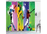 Abakuhaus Tenda Da Doccia Ombre, Baseball Grunge Splash, Impermeabile, Incl. 12 Anelli, Resistente A Batteri E Muffe, 175 X 240 Cm, Multicolore