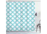 Abakuhaus Tenda Da Doccia Marocchina, Cerchi Geometrici, Impermeabile, Incl. 12 Anelli, Resistente A Batteri E Muffe, 175 X 200 Cm, Bianco E Blu