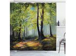 Abakuhaus Tenda Da Doccia Colorata, Motivo Bosco, Opaca, Incl. 12 Anelli, Resistente A Batteri E Muffe, 175 X 240 Cm, Multicolore