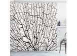 Abakuhaus Tenda Da Doccia Corallo, Marrone Ramo Spezzato, Impermeabile, Incl. 12 Anelli, Resistente A Batteri E Muffe, 175 X 240 Cm, Beige