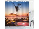 Abakuhaus Tenda Da Doccia Tropicale, Ocean View At Sunset, Opaca, Incl. 12 Anelli, Resistente A Batteri E Muffe, 175 X 240 Cm, Multicolore